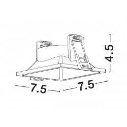 ASUNCION BIAŁY WPUST GU10   LE61385 Luces Exclusivas